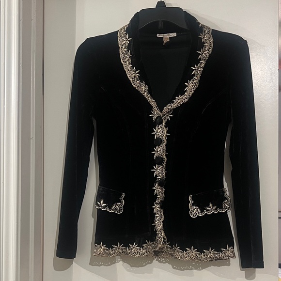 Etincelle Paris Black Velvet Jacket - Picture 1 of 7
